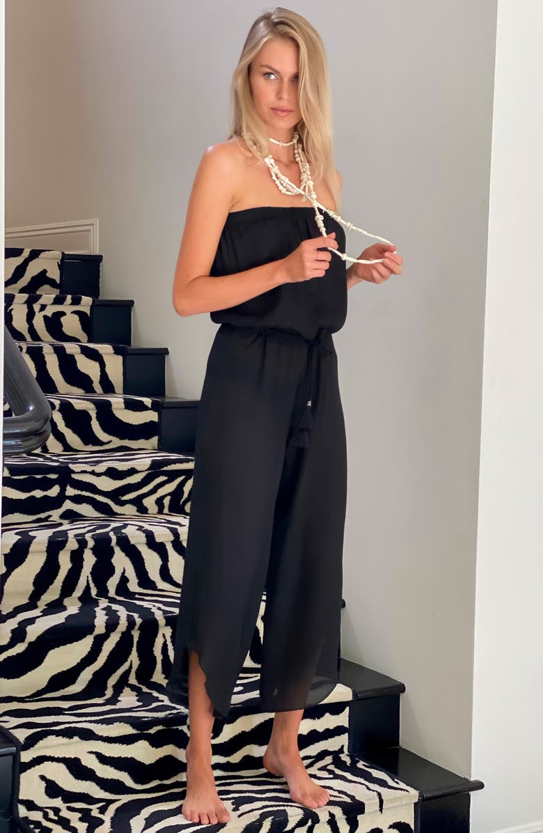Becca Strapless Cover-Up Jumpsuit, Alternate, color, 