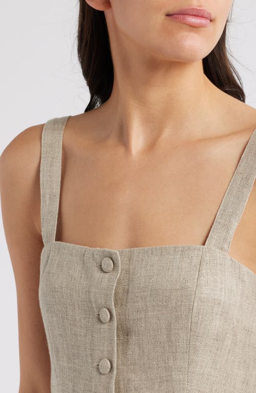Faithfull The Brand Corbière Longline Linen Button-up Vest In Oatmeal