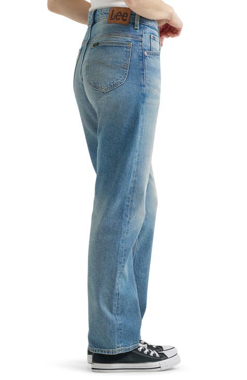 Lee Rider Classic High Waist Straight Leg Jeans In Blue