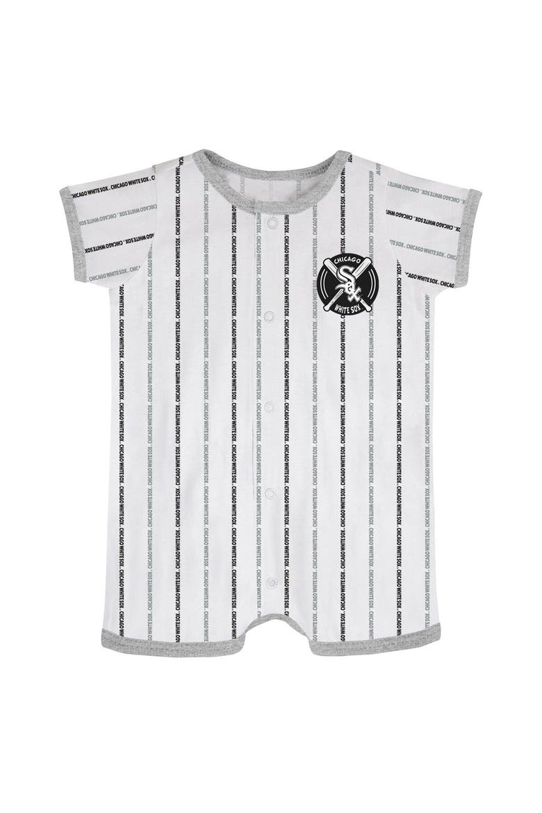 Newborn & Infant White Chicago White Sox Ball Hitter Romper, Main, color, White
