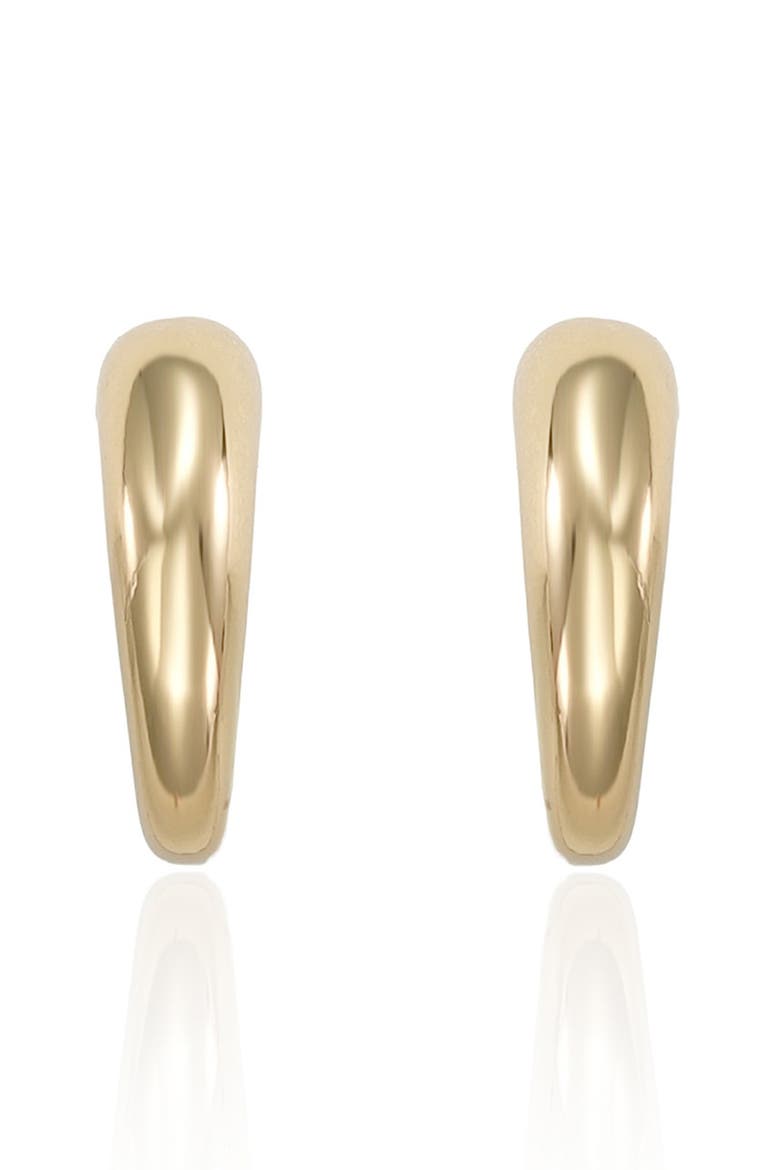 Simple Smooth Hoop Earrings, Alternate, color, GOLD