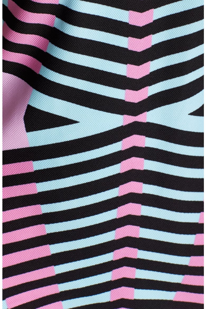 'Pique' Knit Sheath Dress, Alternate, color, BLACK/ PINK