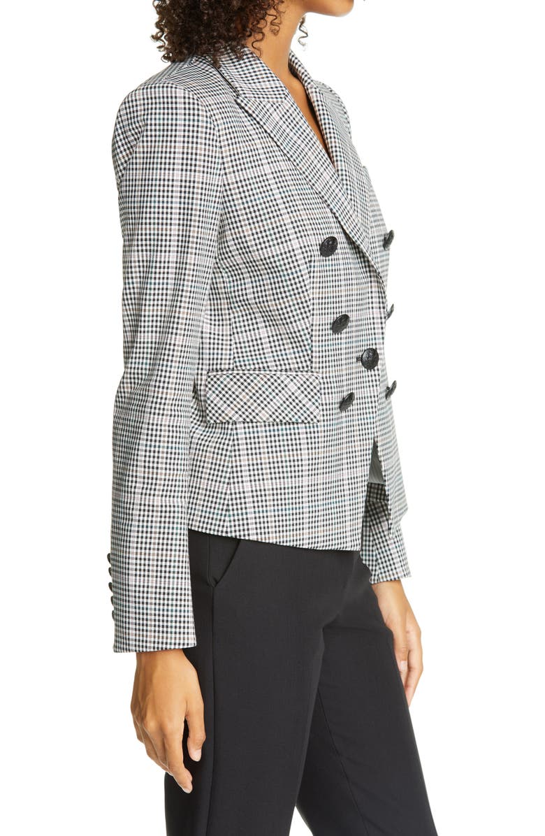 Veronica Beard Diego Check Cotton Blend Dickey Jacket, Alternate, color,