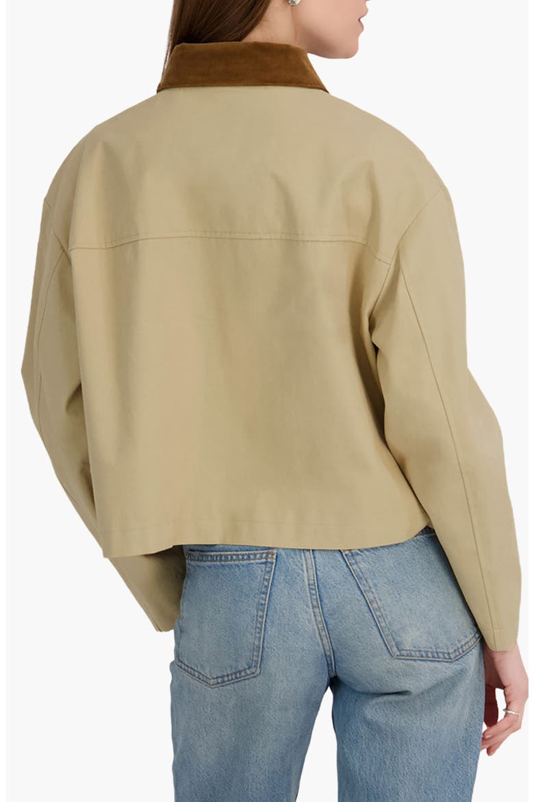 Deia Corduroy Collar Cotton Barn Jacket, Alternate, color, ECRU