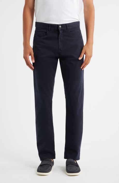 Canali Regular Fit 5-Pocket Cotton Stretch Twill Pants