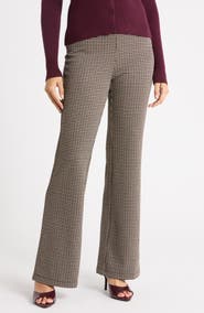 MAX STUDIO Houndstooth Double Knit Bootcut Pants