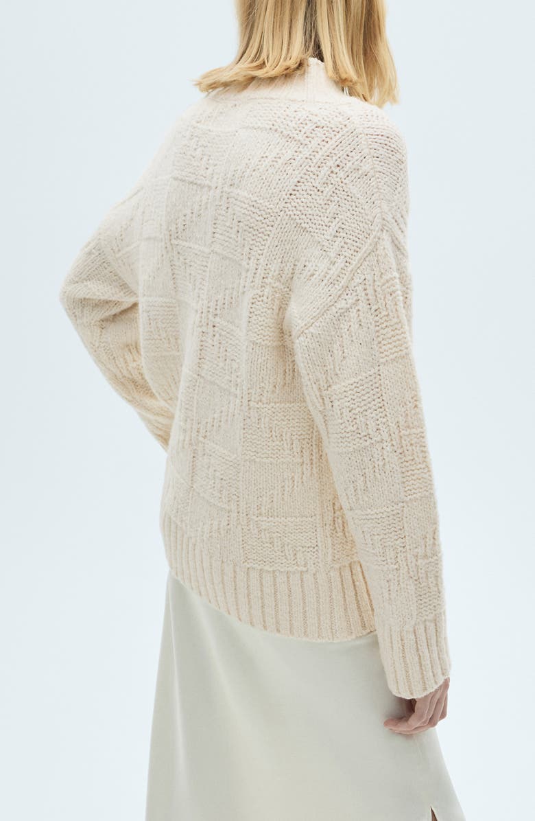 MANGO Perkins Chunky Knit Mock Neck Sweater, Alternate, color,