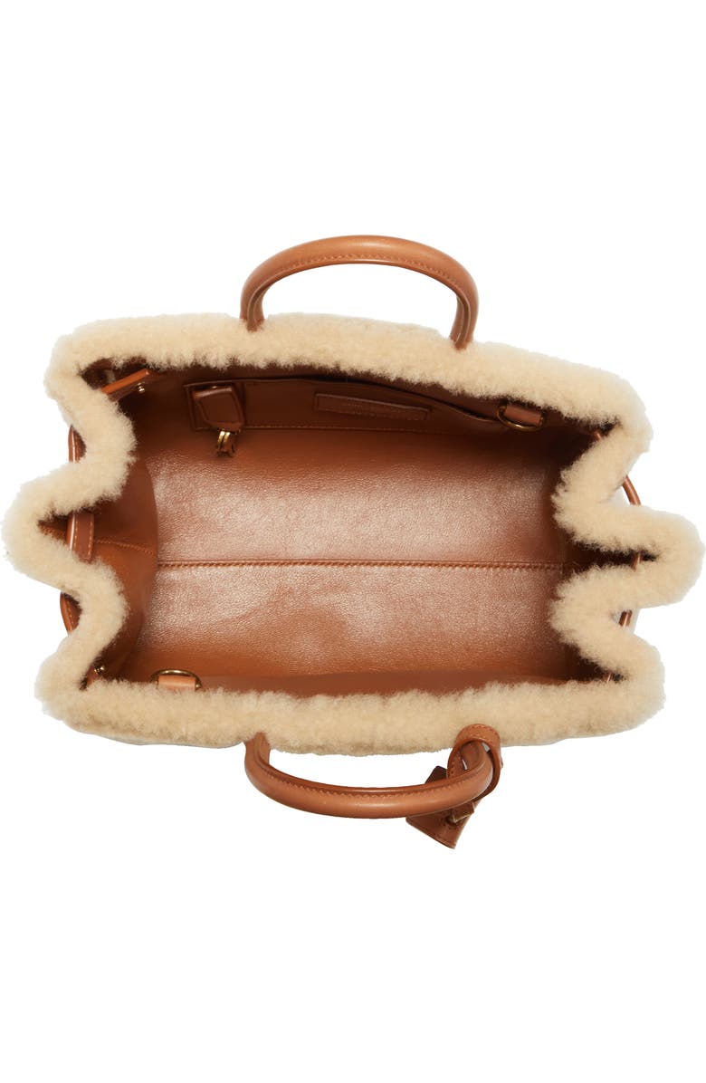 Saint Laurent Nano Sac de Jour Genuine Shearling Tote, Alternate, color,