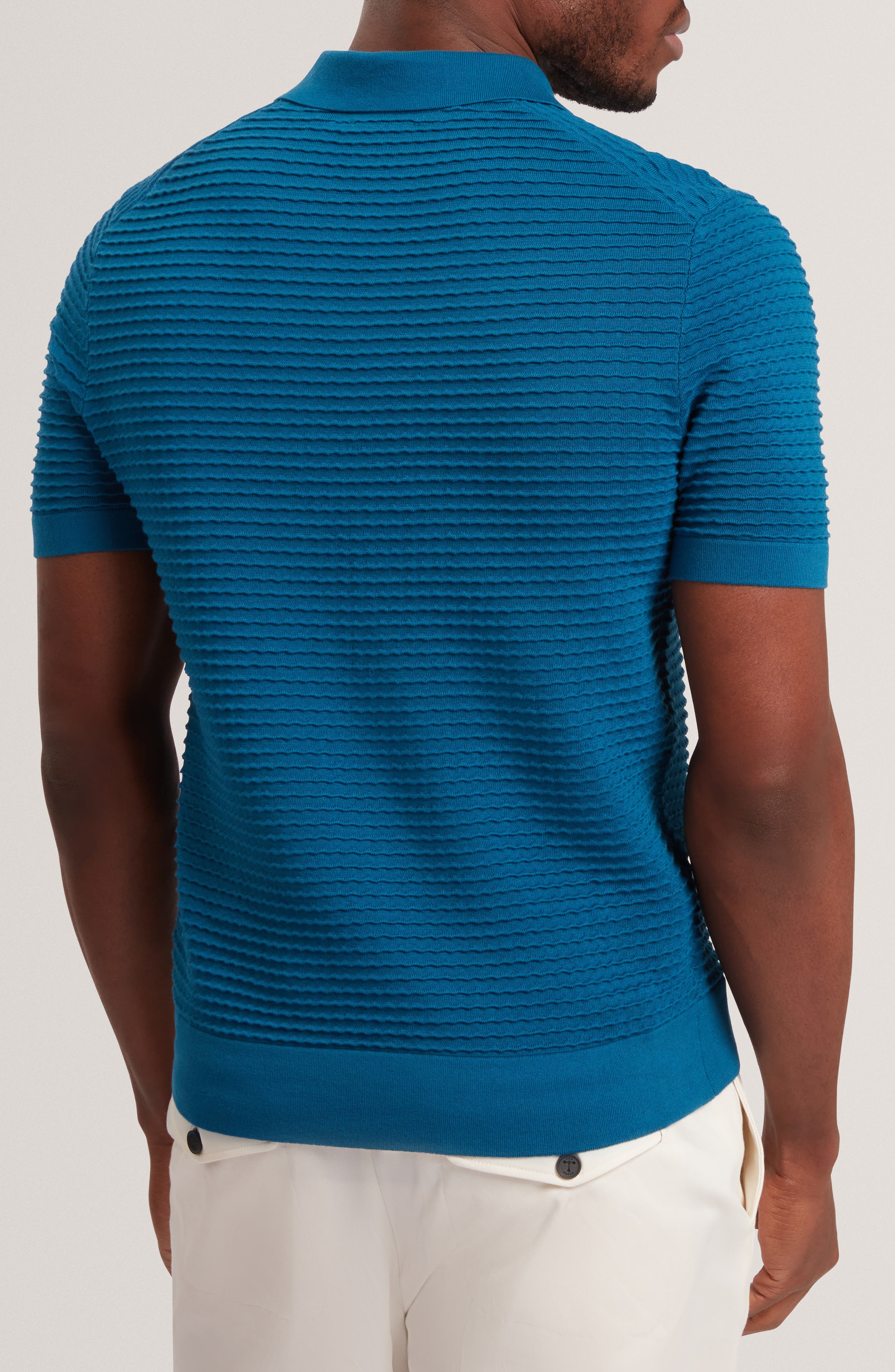 Bestel Textured Cotton Polo - image 4