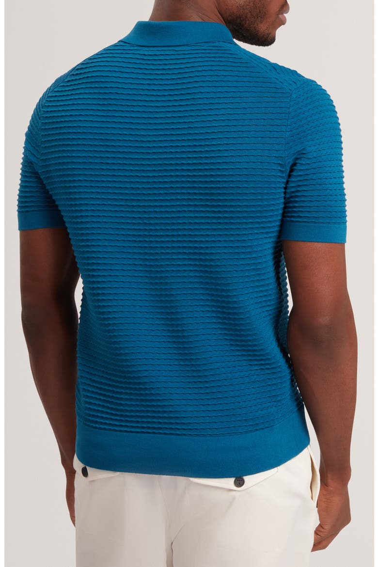 Bestel Textured Cotton Polo, Alternate, color, NAVY-GREEN