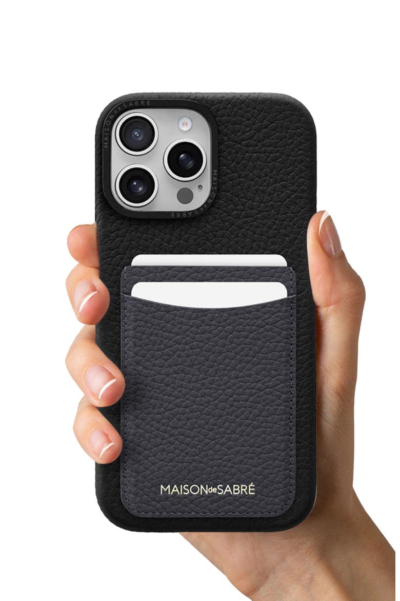 Card Phone Case iPhone 16 Pro, Alternate, color, Graphite Caviar