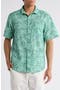 Palm Bliss Short Sleeve Cotton Button-Up Shirt