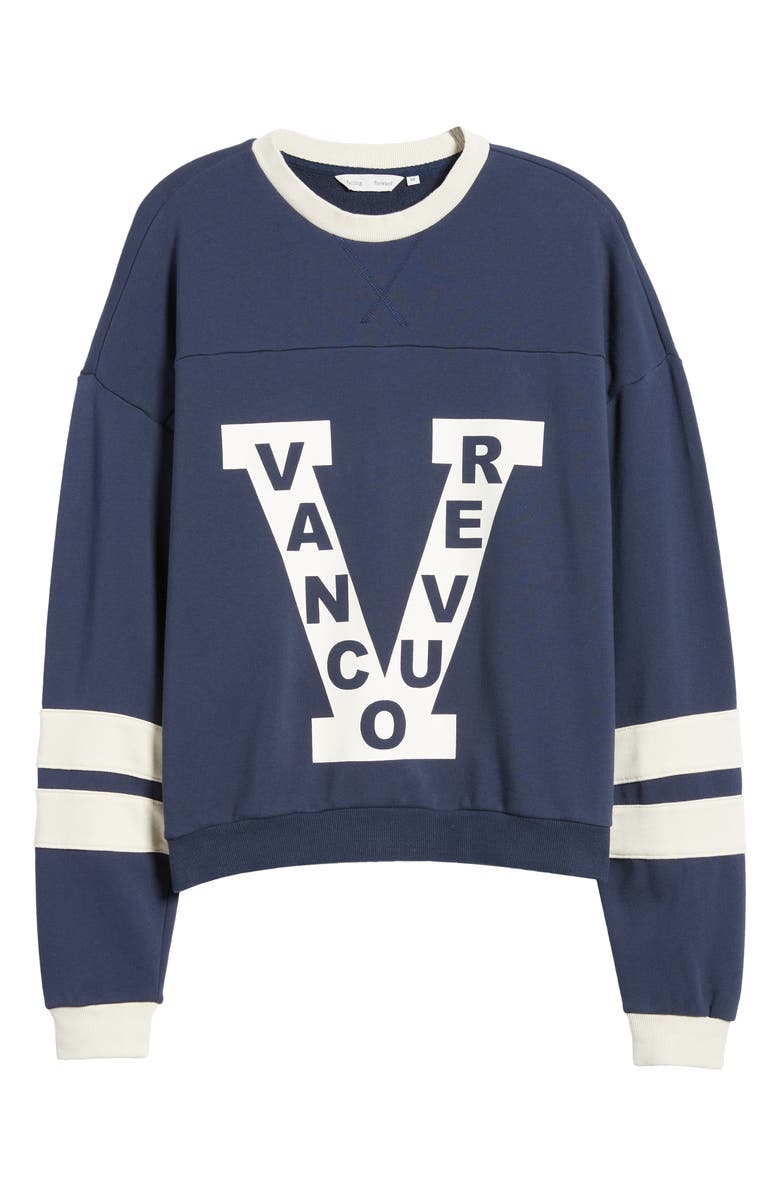 Falling Forward Vancouver Hockey Jersey Sweatshirt, Alternate, color, 