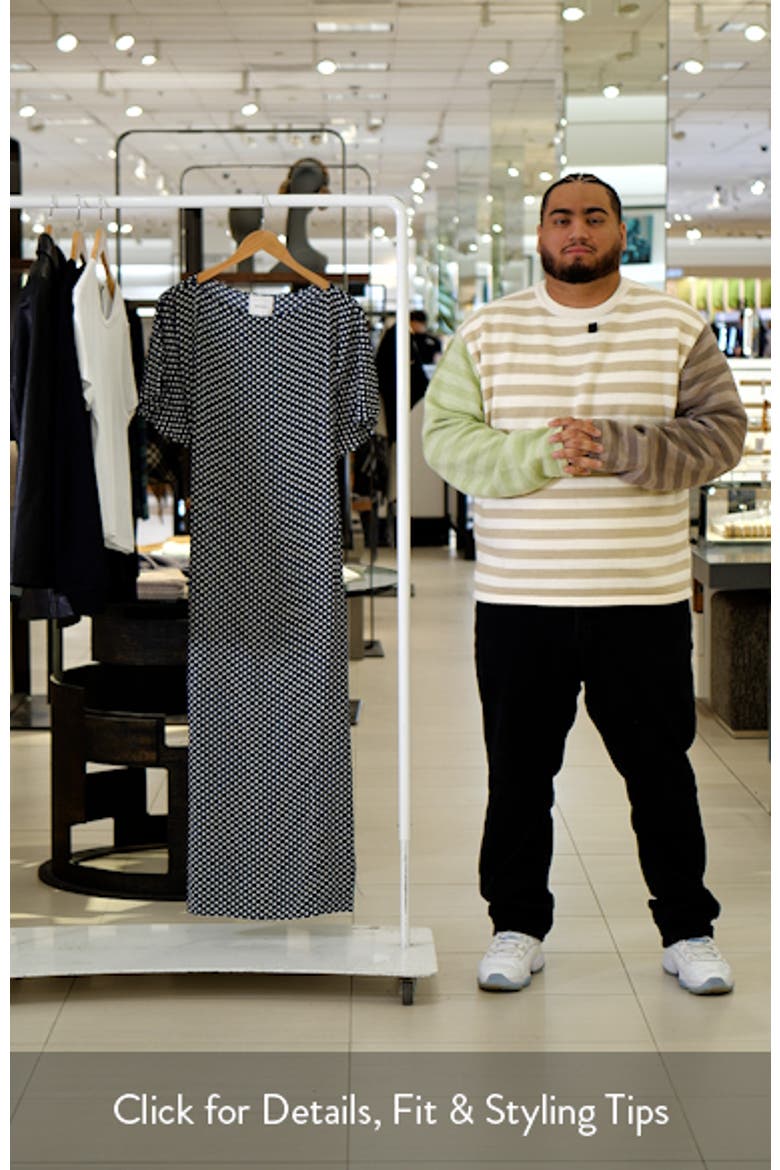 Maeva Polka Dot Flutter Sleeve Midi Dress video