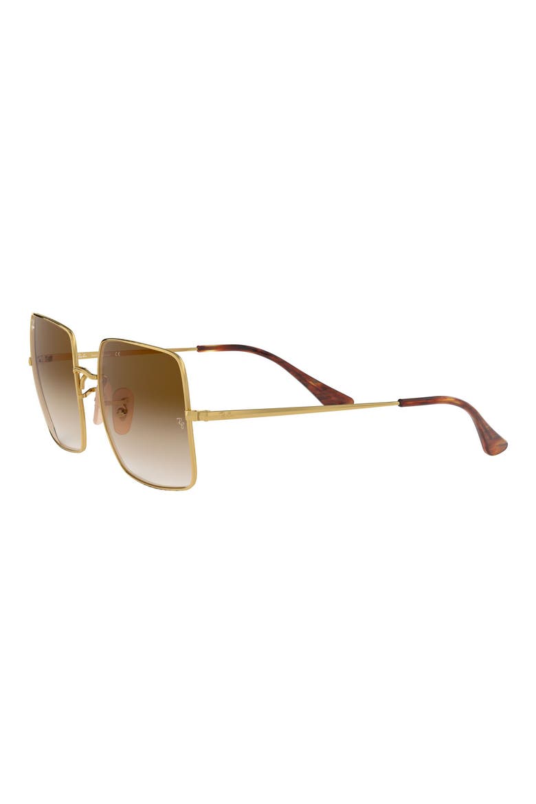 54mm Gradient Square Sunglasses, Alternate, color, GOLD / BROWN GRADIENT