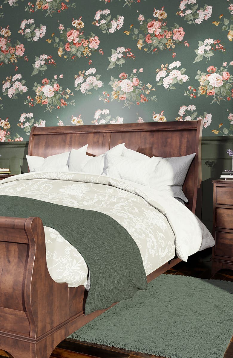 GRAHAM AND BROWN Laura Ashley Rosemore Fern Removable Wallpaper, Alternate, color,