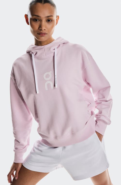 On Club Oversize Organic Cott Blend Hoodie In Pink