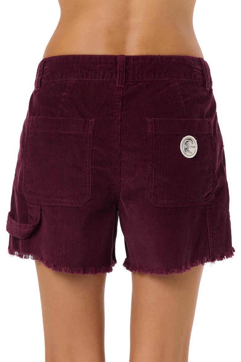 OG Harlyn Fray Denim Shorts, Alternate, color, FIG