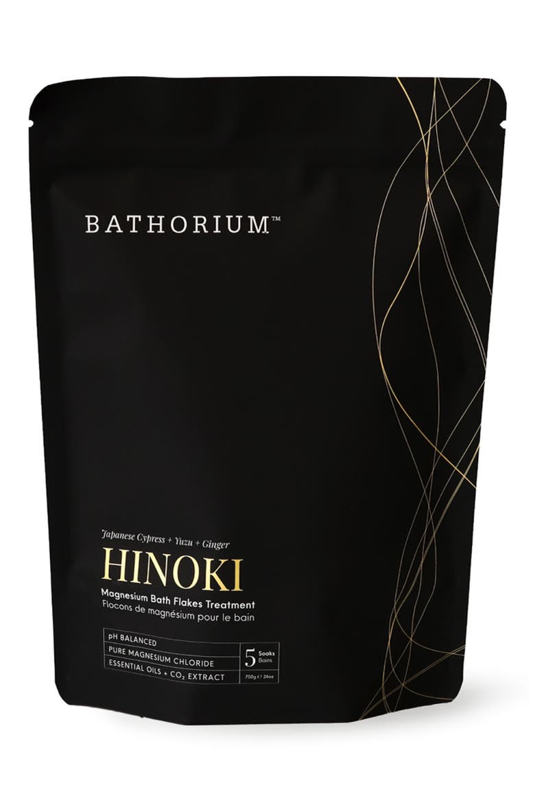 Hinoki Magnesium Bath Flakes, Main, color, NO COLOR