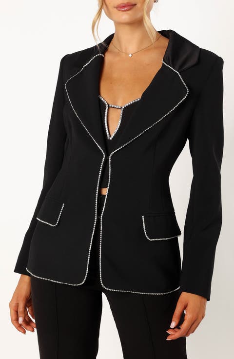Shiloh Crystal Embellished Blazer
