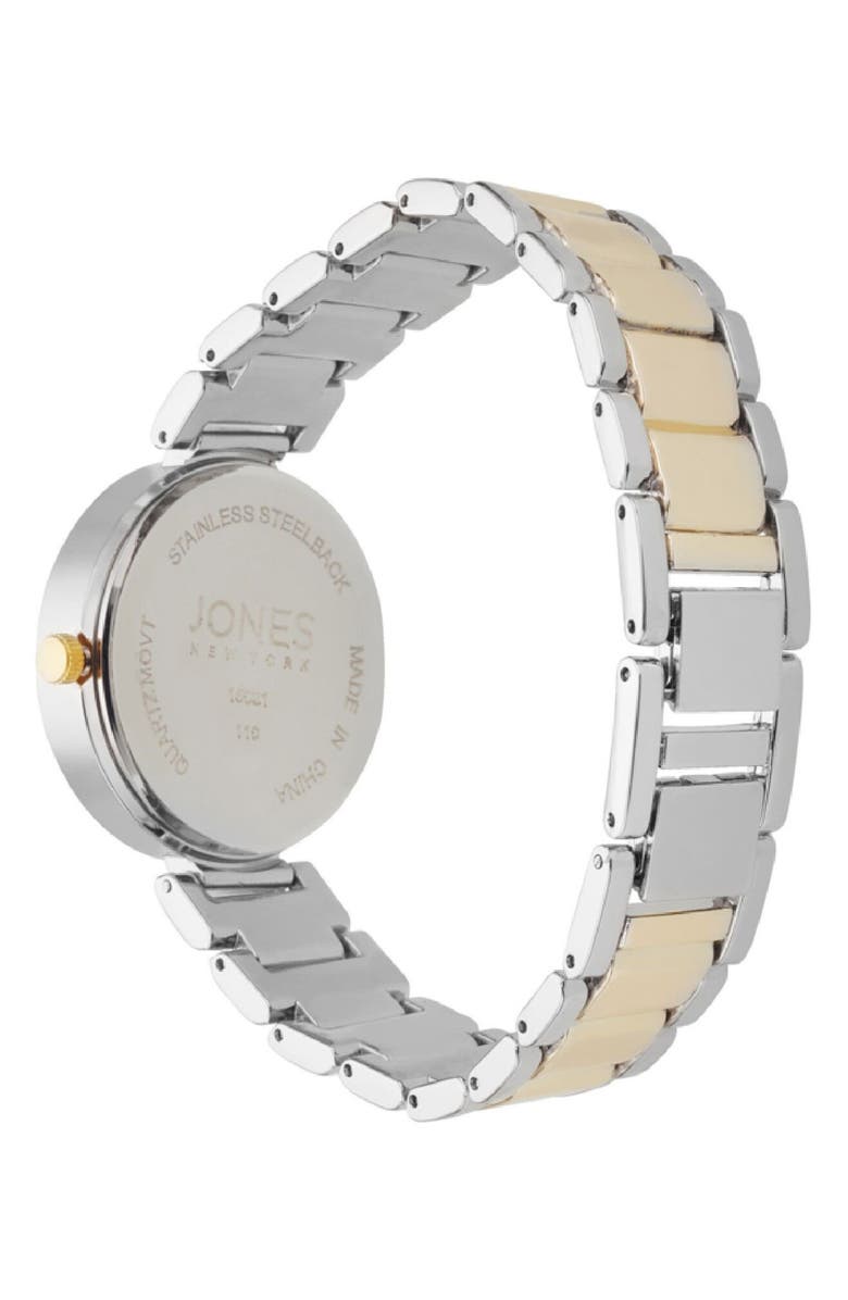 Jones New York Crystal Sunray Quartz Bracelet Watch, 32.5mm, Alternate, color, Silver