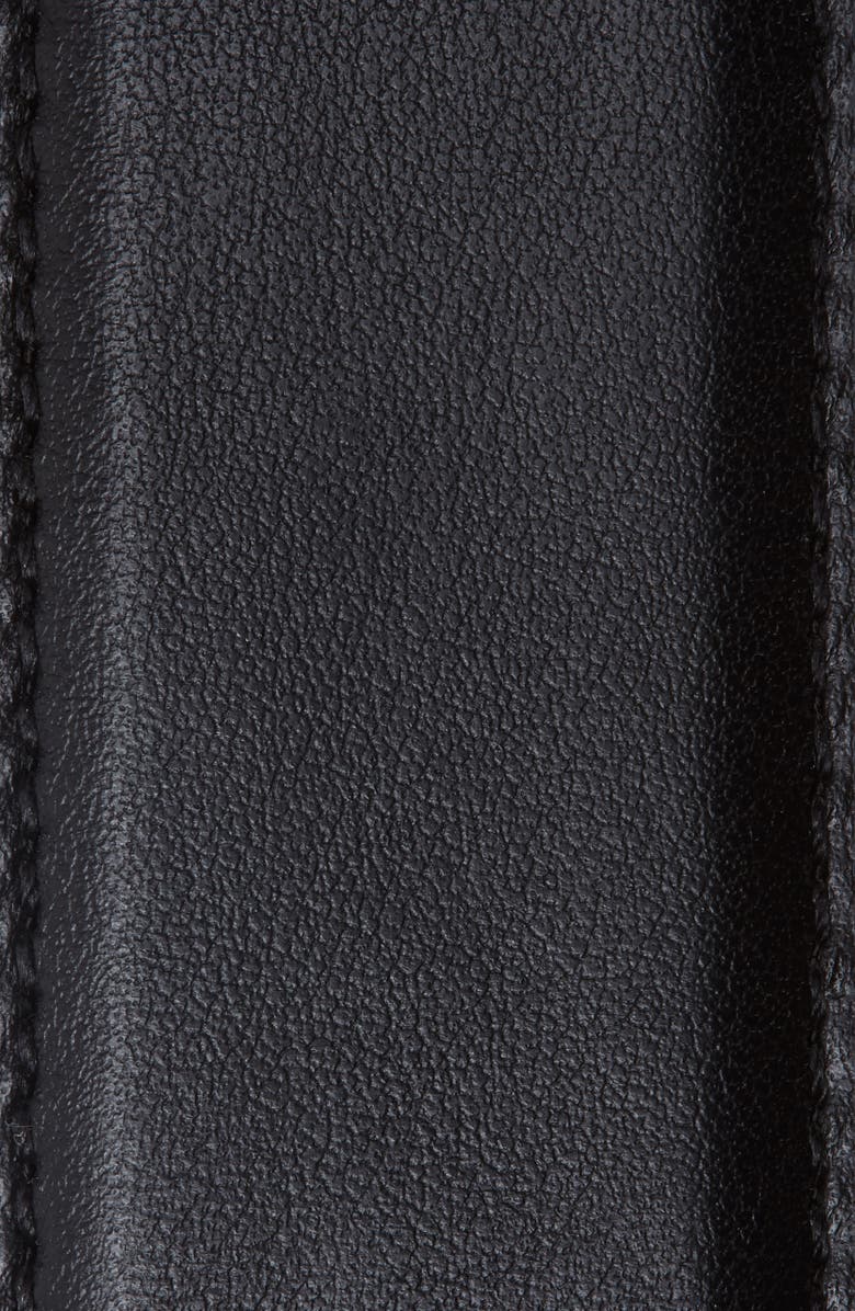 Moschino Crystal Logo Leather Belt, Alternate, color,