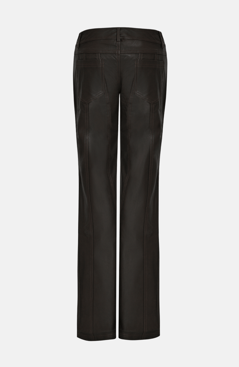 OW Collection JADE Low-Waist Pants, Alternate, color, Dark Brown