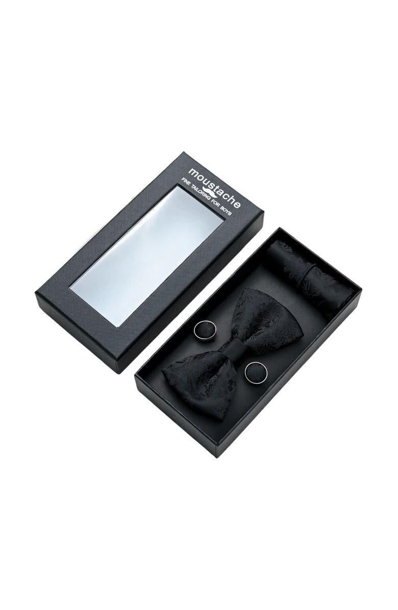 MOUSTACHE Floral Bow Tie Set, Alternate, color, Black