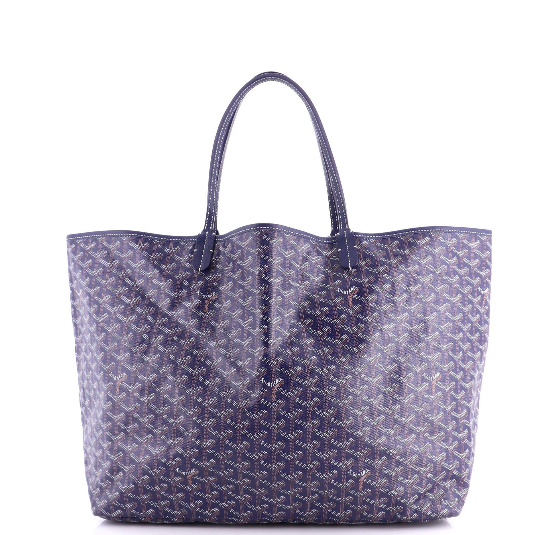 Pre-Owned Goyard Saint Louis Tote Coated Canvas GM, Alternate, color, Blue
