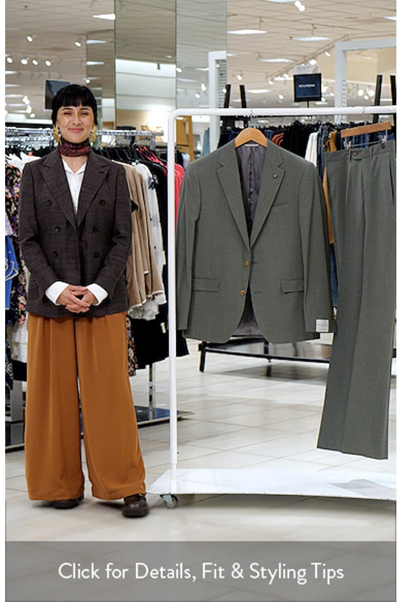 Esprit Contemporary Fit Sage Green Wool Blend Suit video