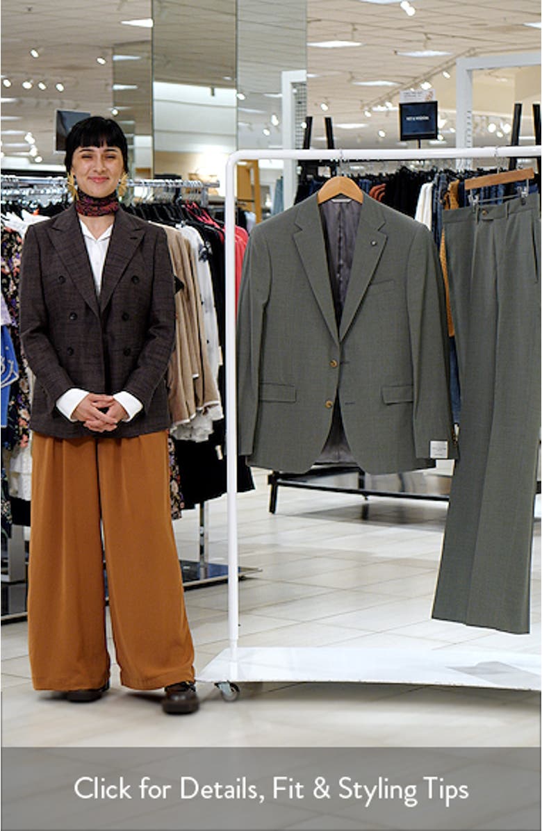 Esprit Contemporary Fit Sage Green Wool Blend Suit, sales video thumbnail