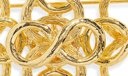 Kenneth Jay Lane Fancy Swirls Pin In Gold