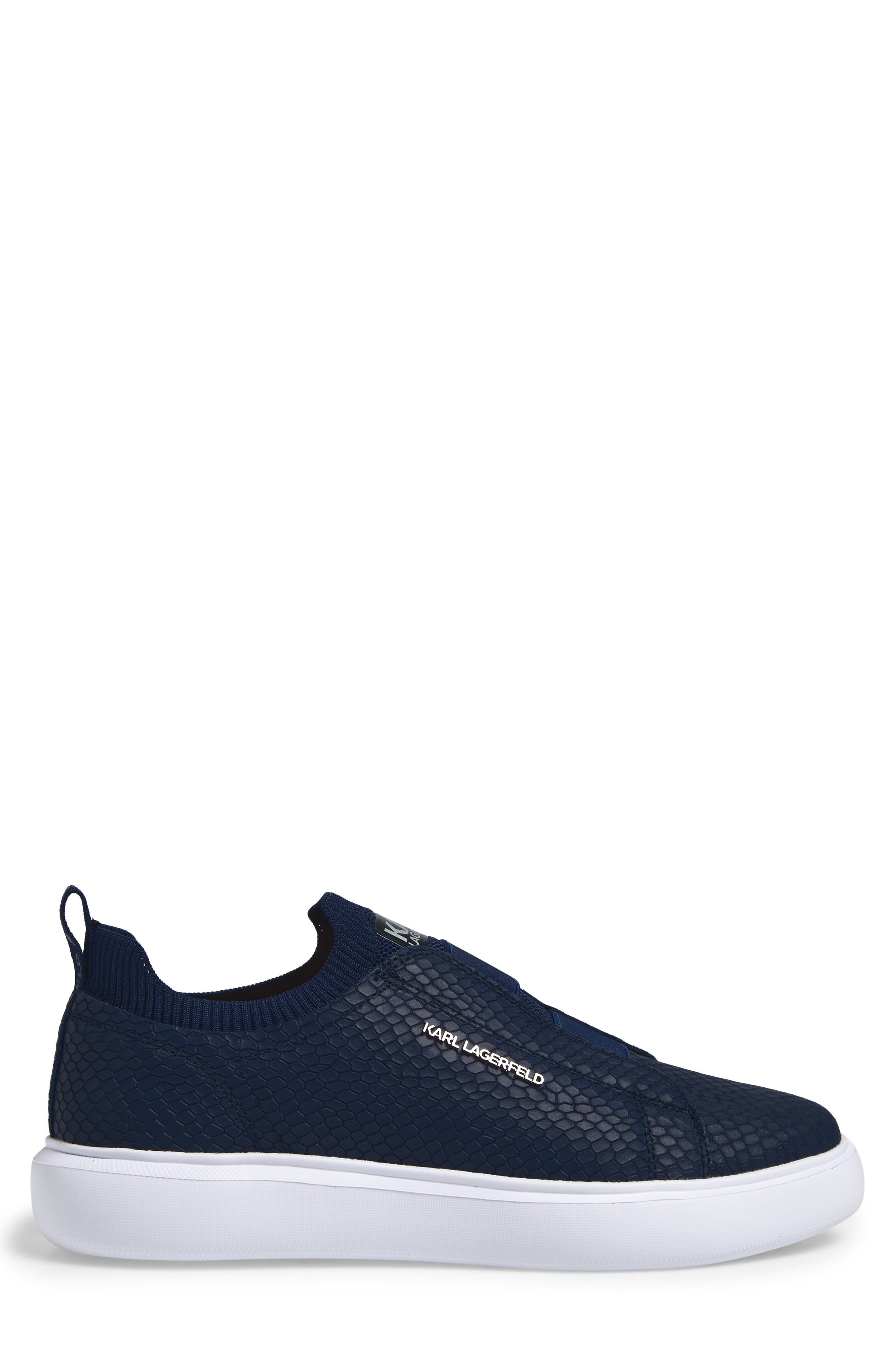 Perren Laceless Sneaker, Alternate, color, BLUE