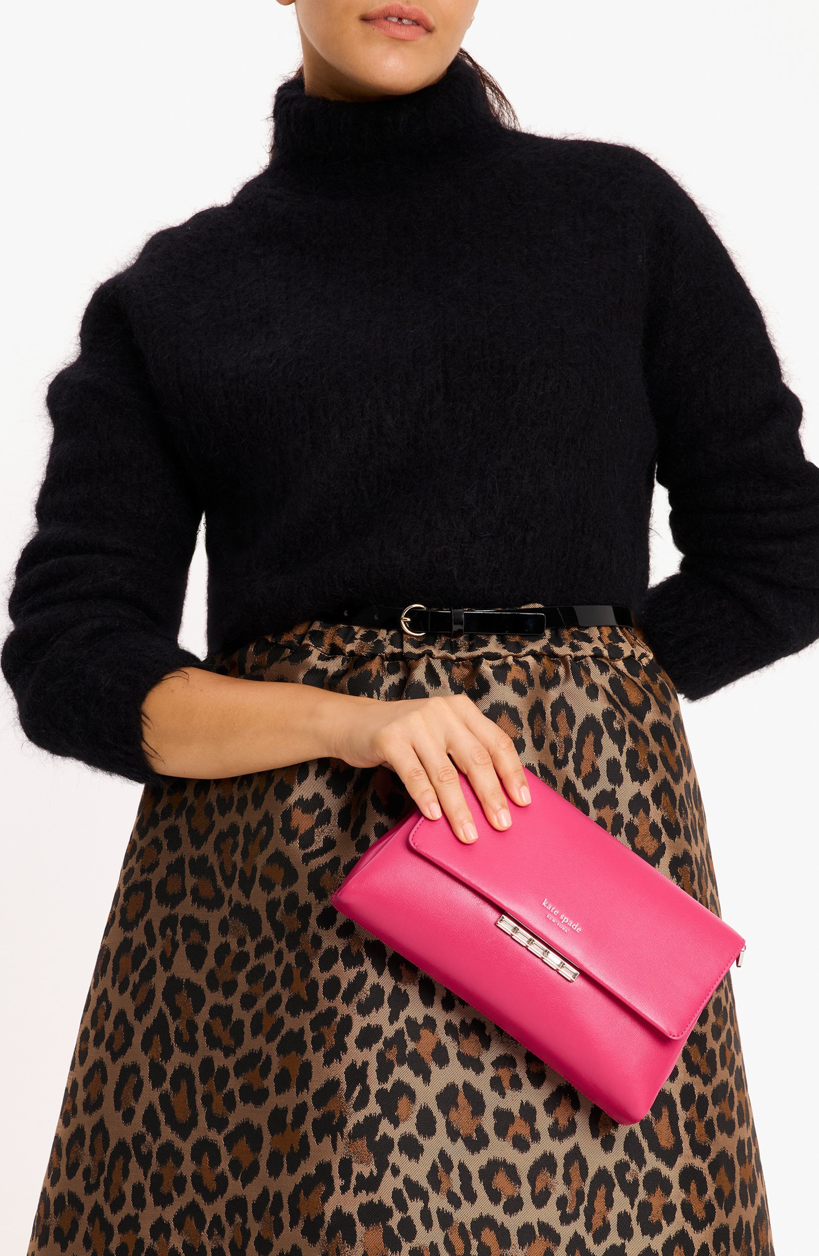 grace embellished lock leather crossbody bag, Alternate, color, ROSEHIP