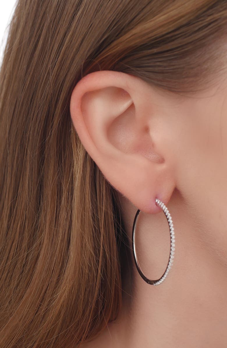 Bony Levy Diamond Hoop Earrings, Alternate, color,