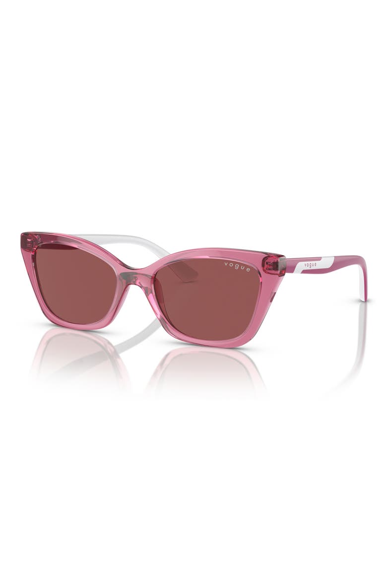 Kids' 48mm Cat Eye Sunglasses, Alternate, color, DARK VIOLET