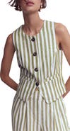 Boden Stripe Linen Vest