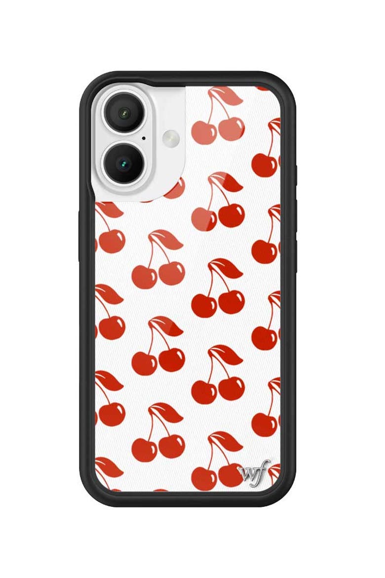 American Cherries iPhone Case, Alternate, color, White