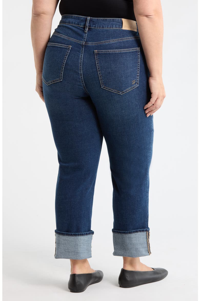 High Waist Straight Leg Cuffed Hem Jeans, Alternate, color, CANYON