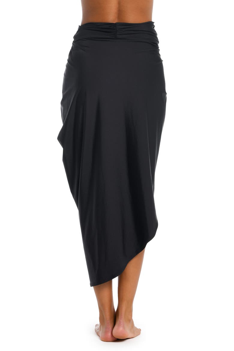 Solids Convertible Faux Wrap, Alternate, color, BLACK