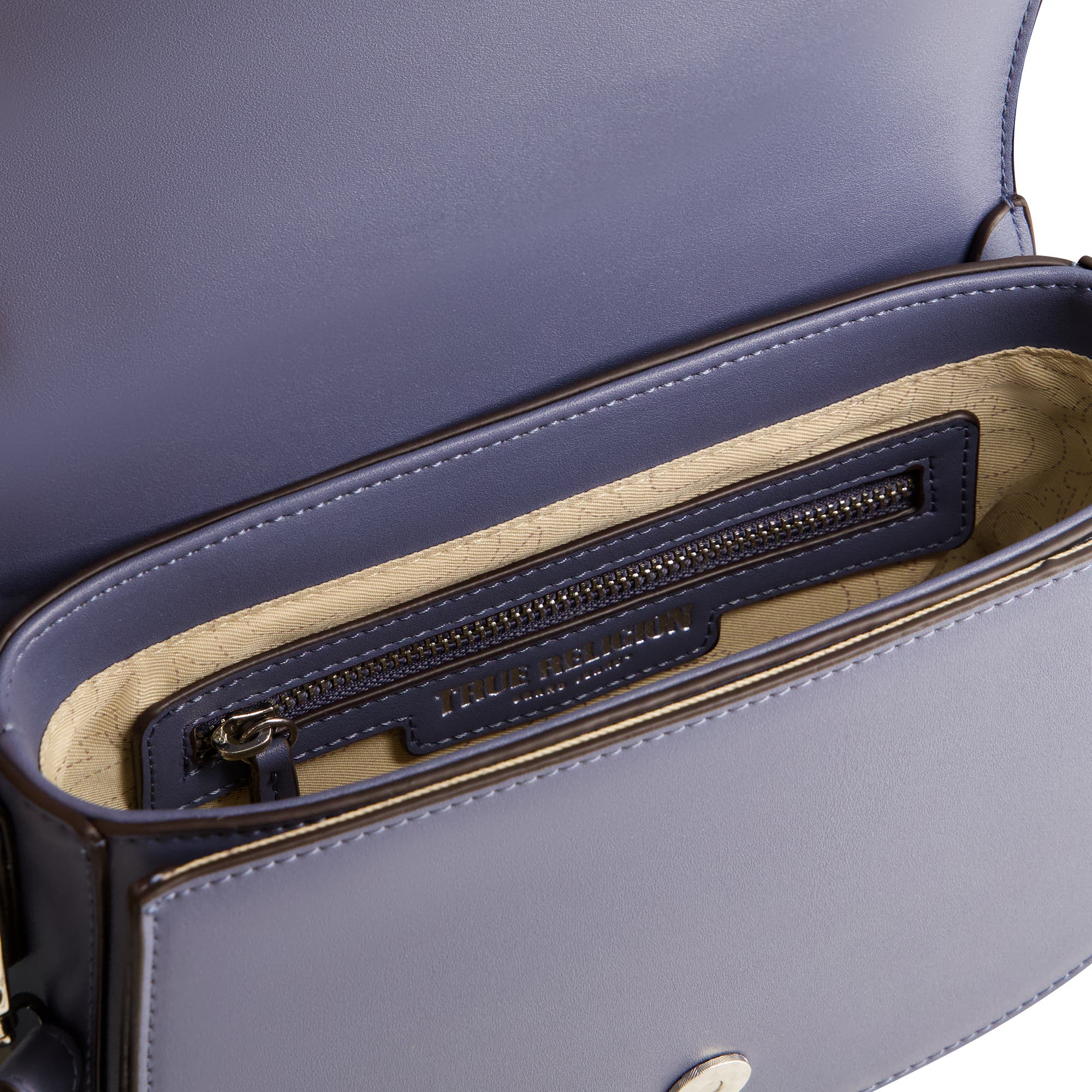 True Religion Saddle Bag with Gold Hardware, Alternate, color, Blue