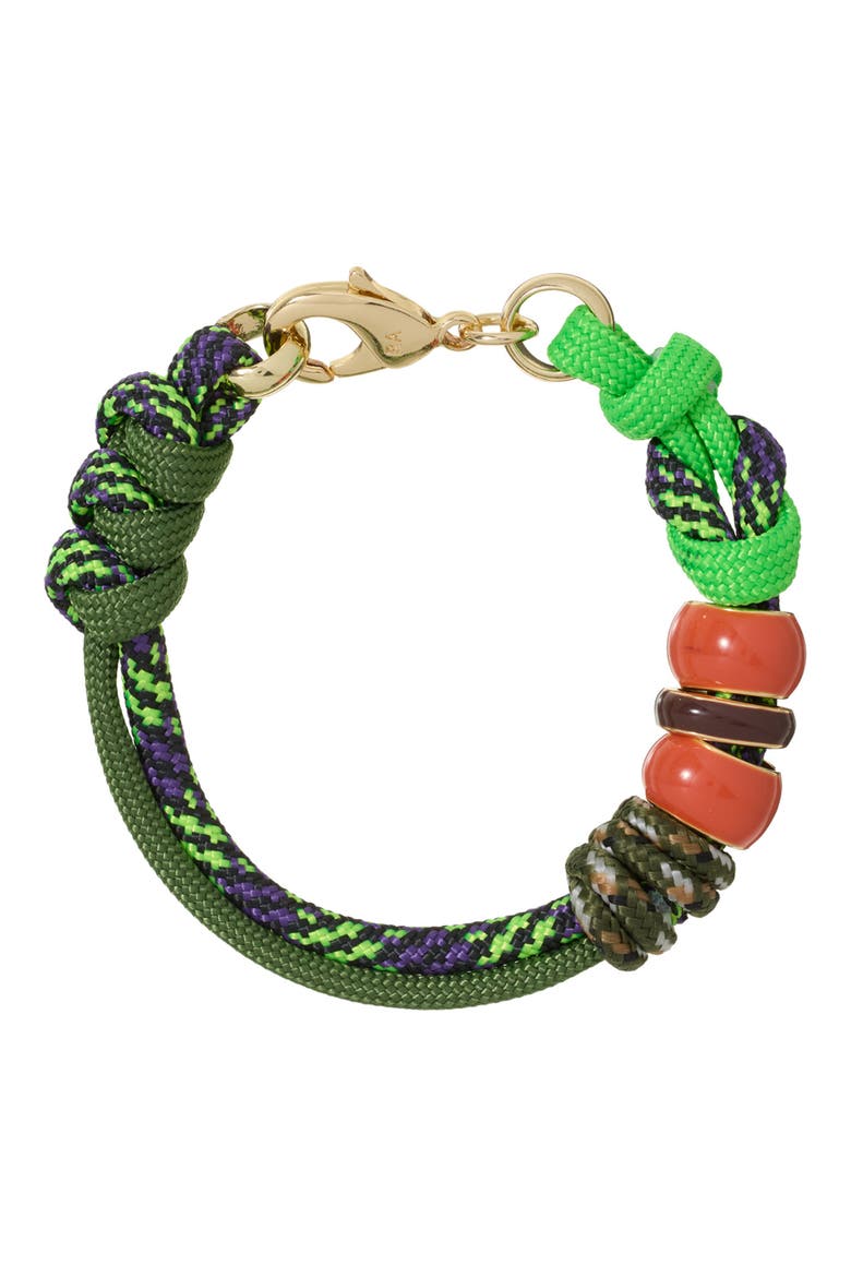 The Super Size Happy Cord Bracelet, Main, color, KIWI