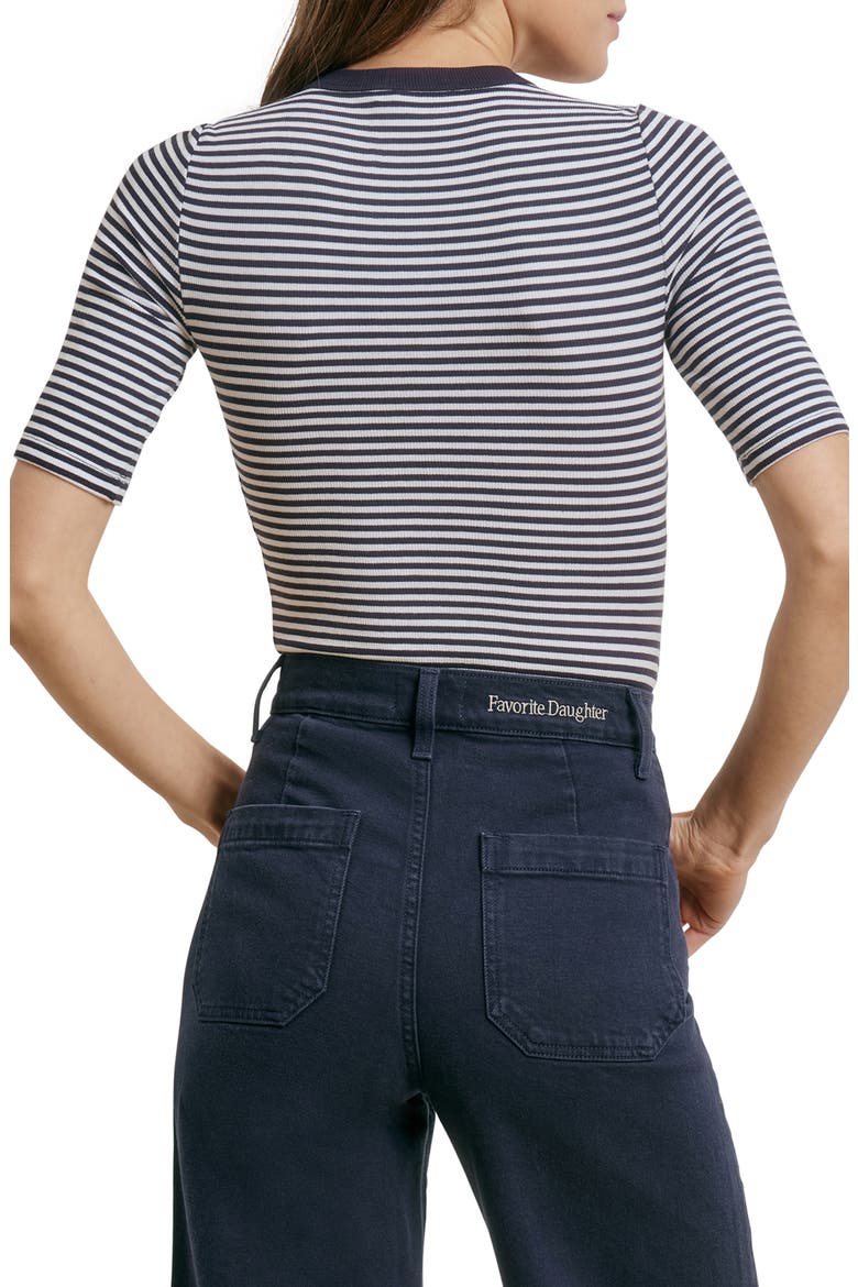 The Foundation Stripe Henley, Alternate, color, NAVY/ WHITE STRIPE