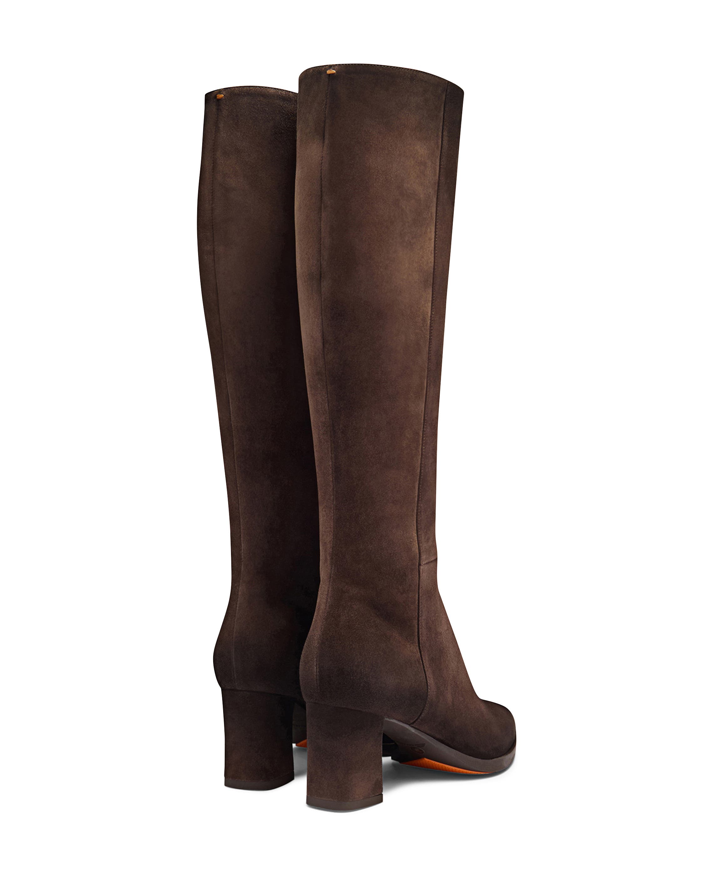 Santoni Women's Suede Mid-Heel Boot, Alternate, color, 