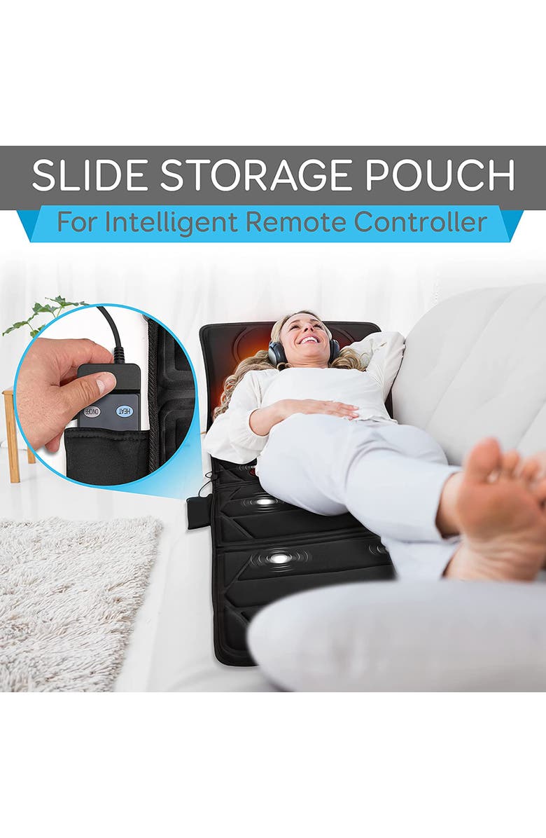 PURSONIC Massage Mat with Soothing Heat, Alternate, color, Black