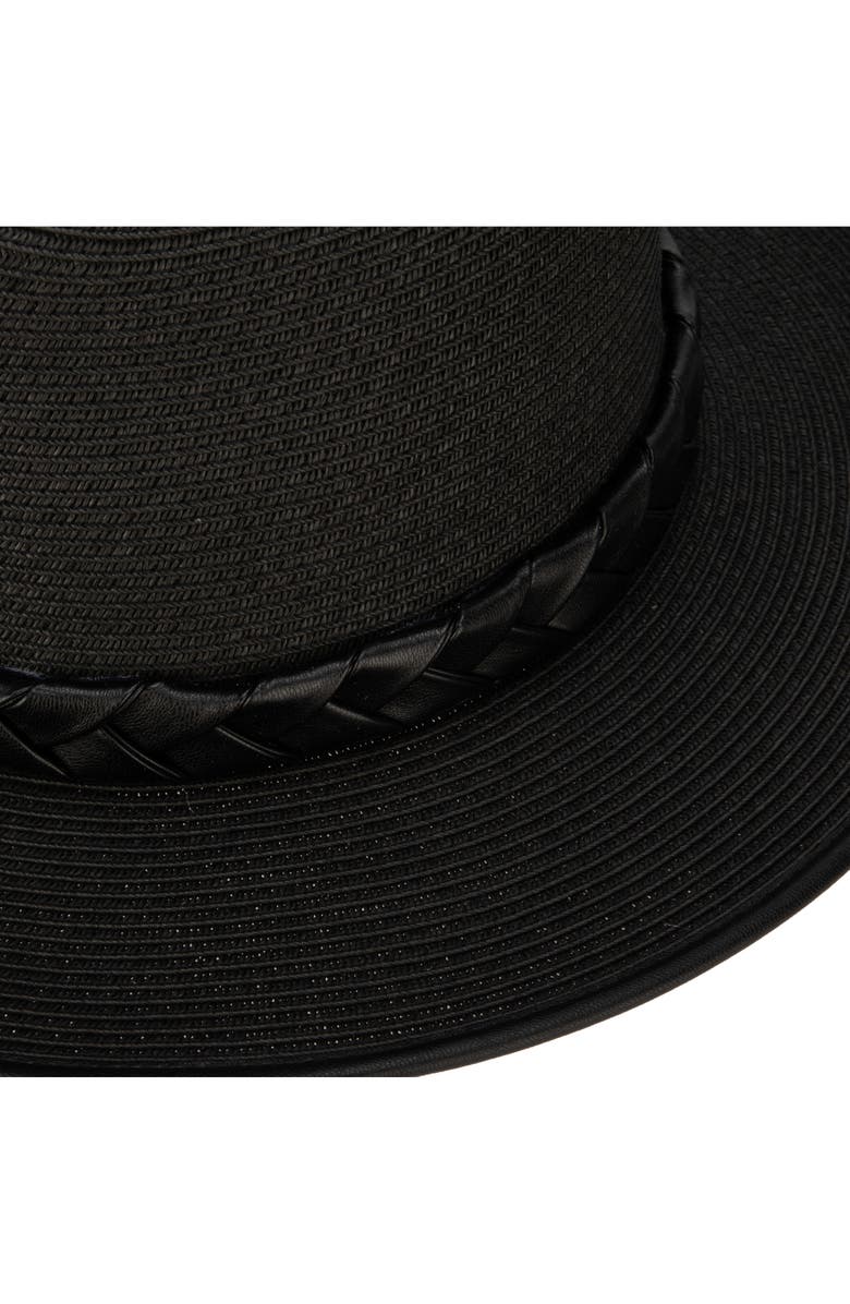 San Diego Hat Braided Band Fedora, Alternate, color, Black
