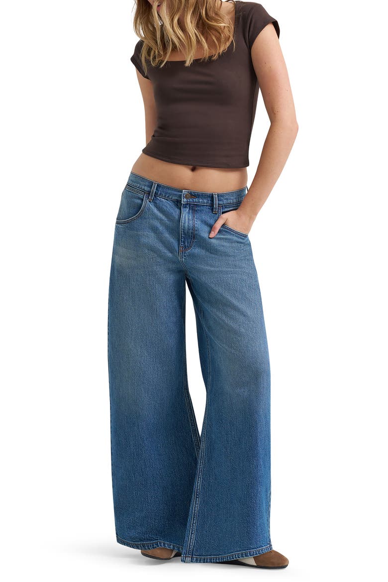 Western High Waist Wide Leg Jeans, Alternate, color, STORMY DUST