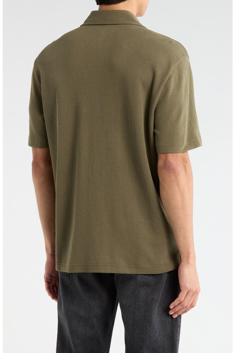 Thermal Knit Camp Shirt, Alternate, color, OLIVE SARMA