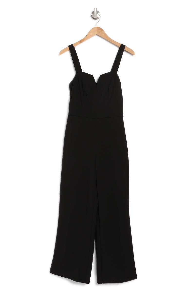 bebe Wide Leg Jumpsuit, Alternate, color, Black