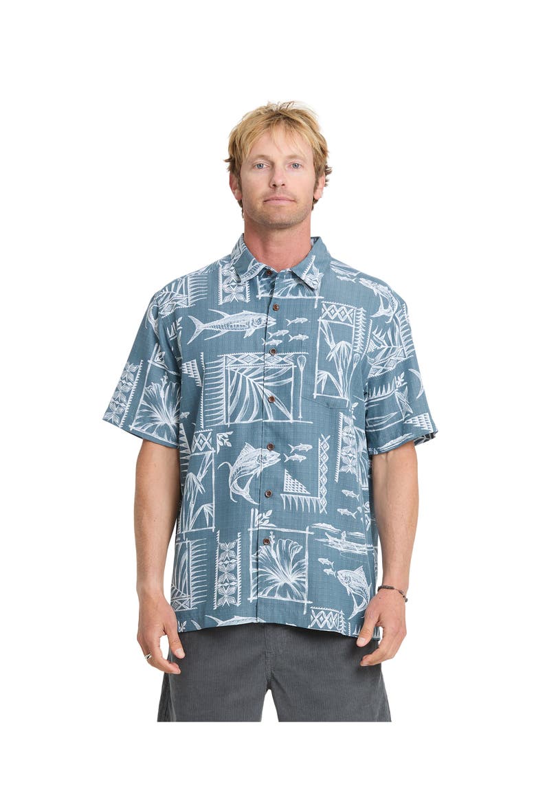 Paradise Bay Short Sleeve Shirt, Main, color, REAL TEAL